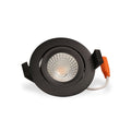 LCB LED recessed spotlight 85mm Black IP65 5W 420 lumens 6000K cool white dimmable 230V bathroom fitting