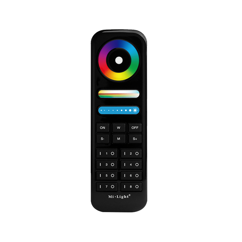 tsong rgb+cct remote control 8 groups black - ip20 ce rohs certified 220-240v ac
