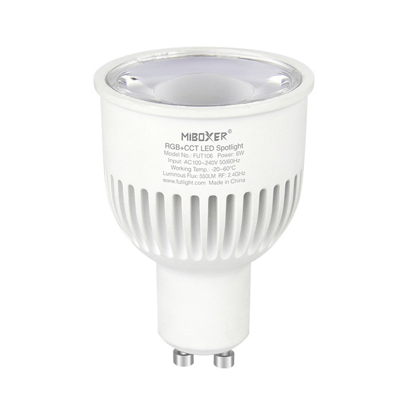LED-spot GU10 6W 550 lumen RGB+CCT MIBOXER dæmpbart lys