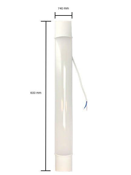 Spectrum LED armatur 60cm, 18W 230V, 3000K varm hvid, 2100 lumen, 120° lysvinkel, IP20 Hvidt kabinet