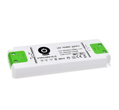 GLP LED strømforsyningsadapter 24V 50W 2.08A, dæmpbar driver til 24V LED belysning, IP20 CE RoHS