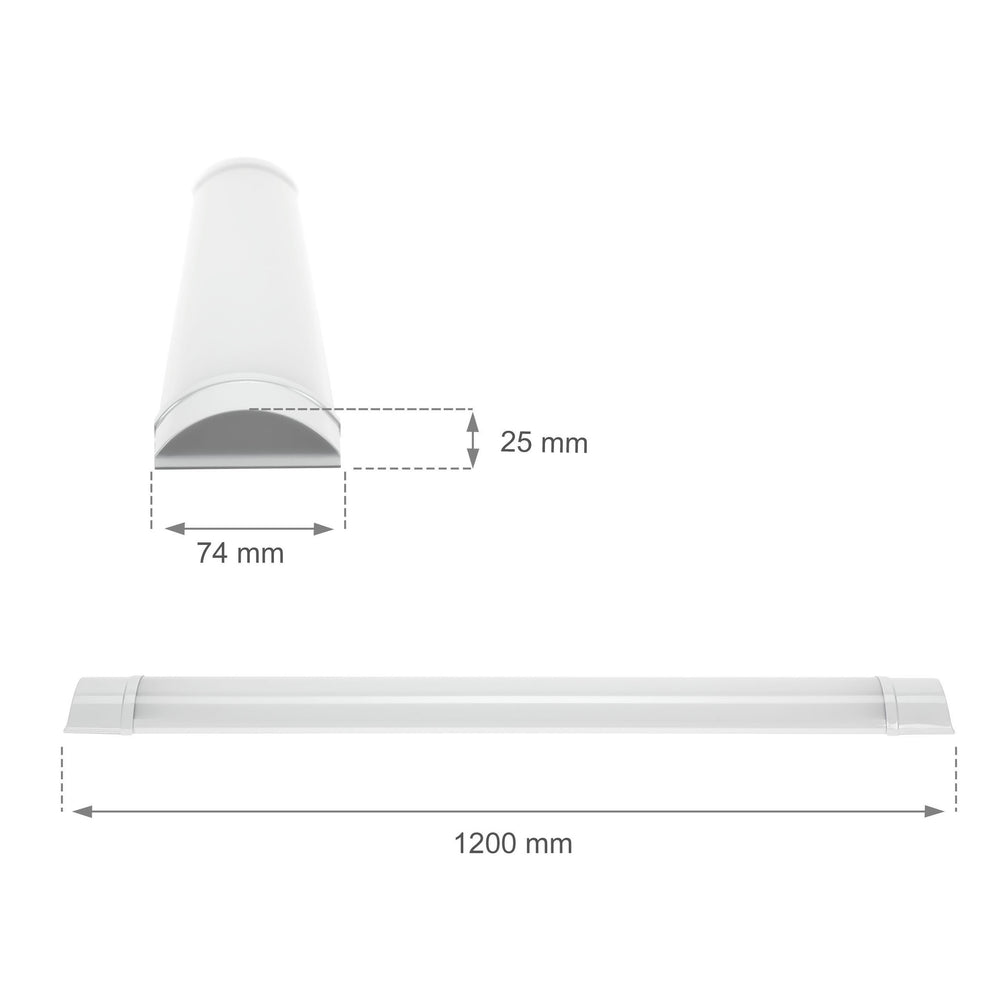 Spectrum LED Armatur 120cm 32W 3000K Varm Hvid 4000 lumen IP20 Loft- eller Ophængsmontering Hvid