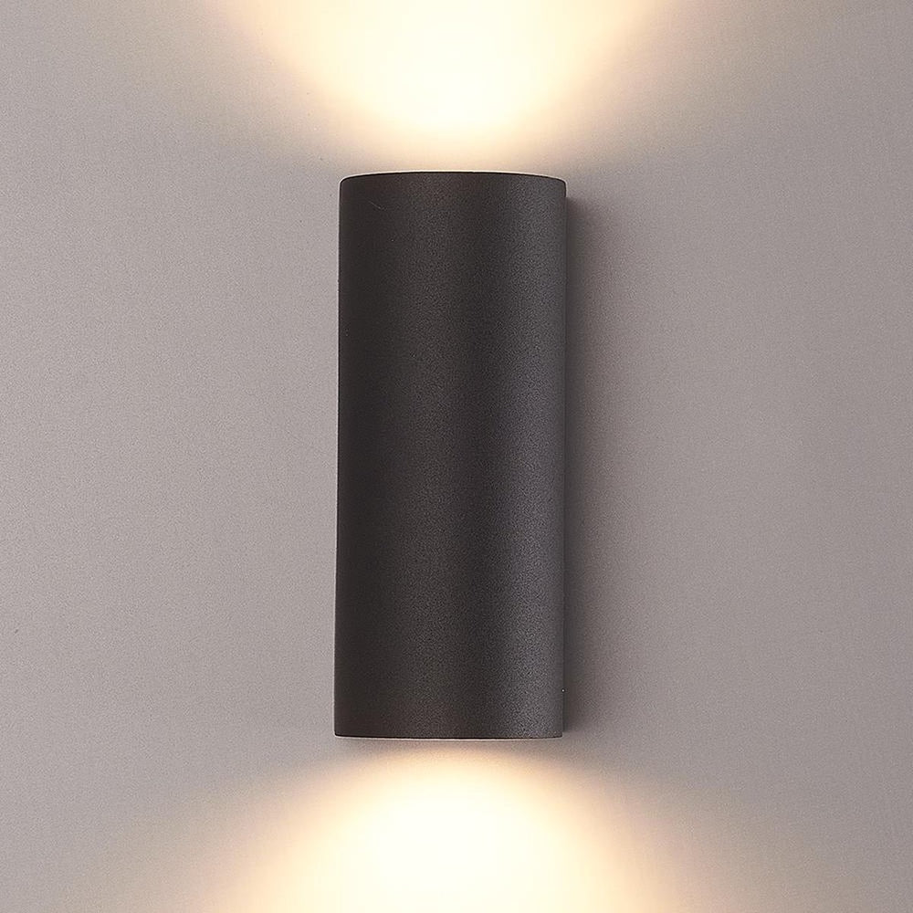 LED Væglampe udendørs |Op og Ned -|Sort| GU10