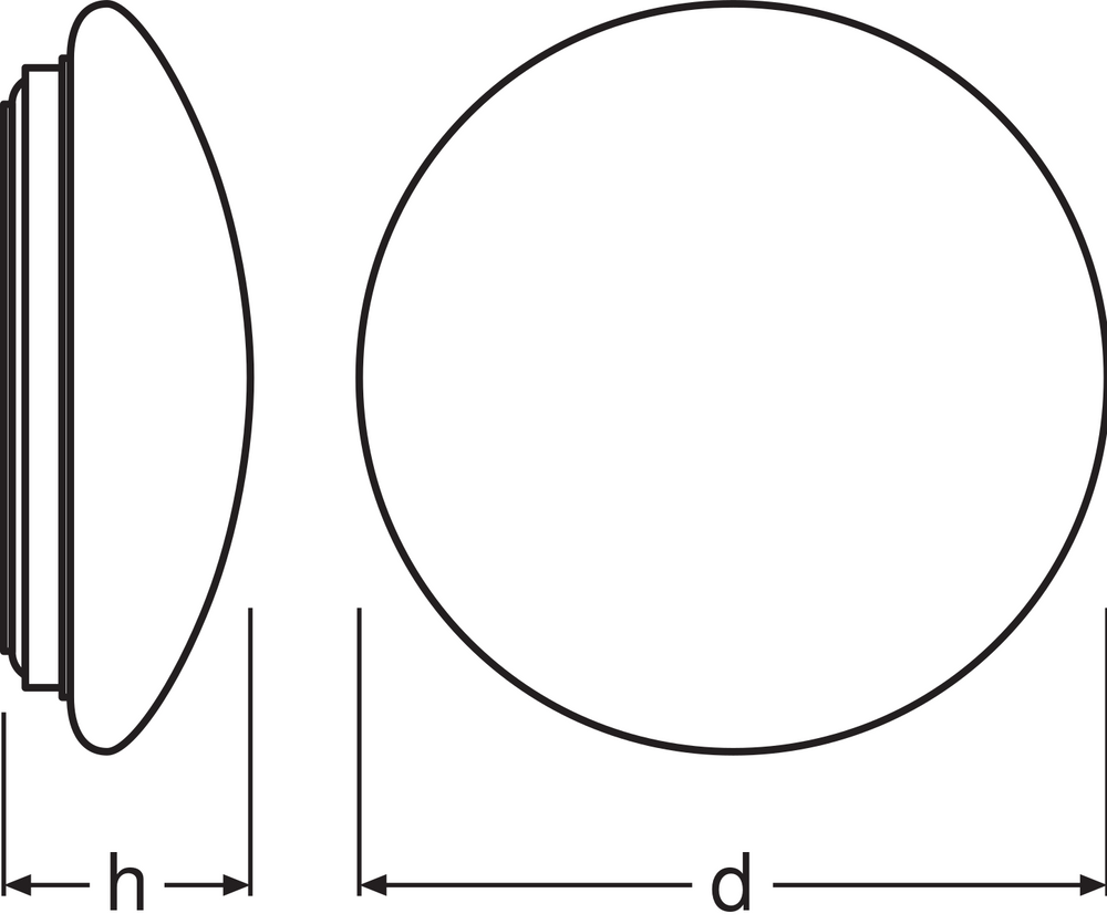LED Loftlampe Overflademonteret Cirkulær 350mm Hvid 18W 1440 lumen 3000K IP44