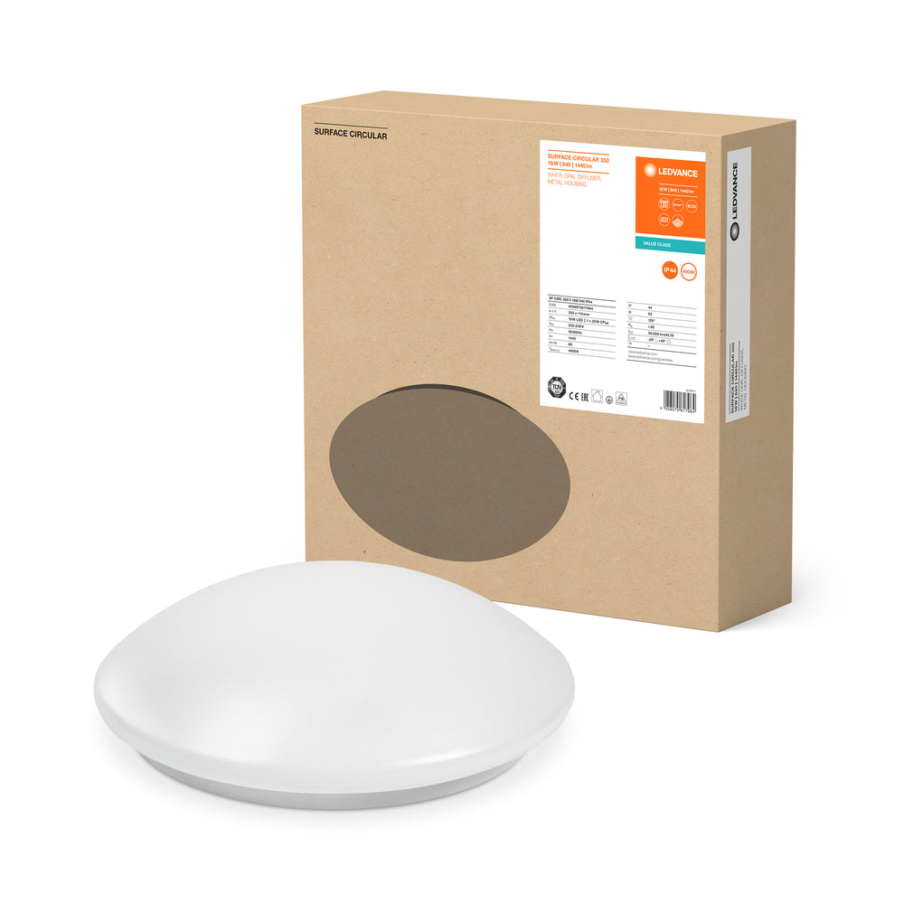 LED Bulkhead Surface Circular Ø400 White 24W 1920 lumens 3000K IP44 for indoor and outdoor lighting