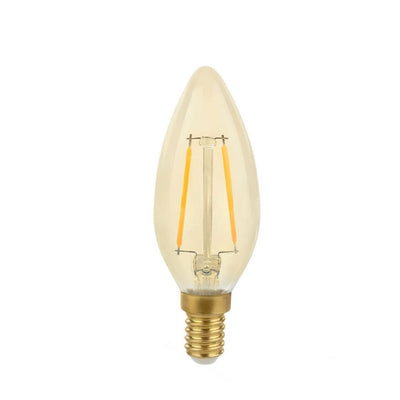 Spectrum LED filamentlampe E14 4.9W 2400K varmt lys, erstatter 50W med 490 lumen, 360° strålingsvinkel, ikke dæmpbar