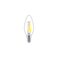 Philips LED-kronepære 2.5W E14 B35 klart glas, dæmpbar Warm Glow 2200K-2700K 340 lumen CRI 90