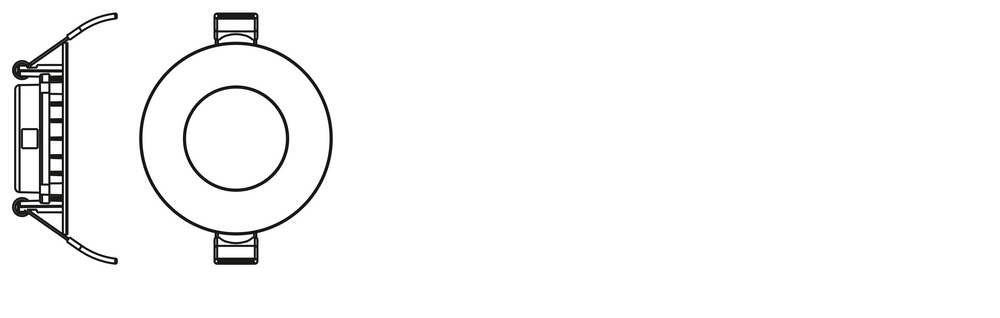 LED Downlight Slim Recessed White 4.5W 240 lumens 6500K Daylight 110° Cutout 72mm 85mm