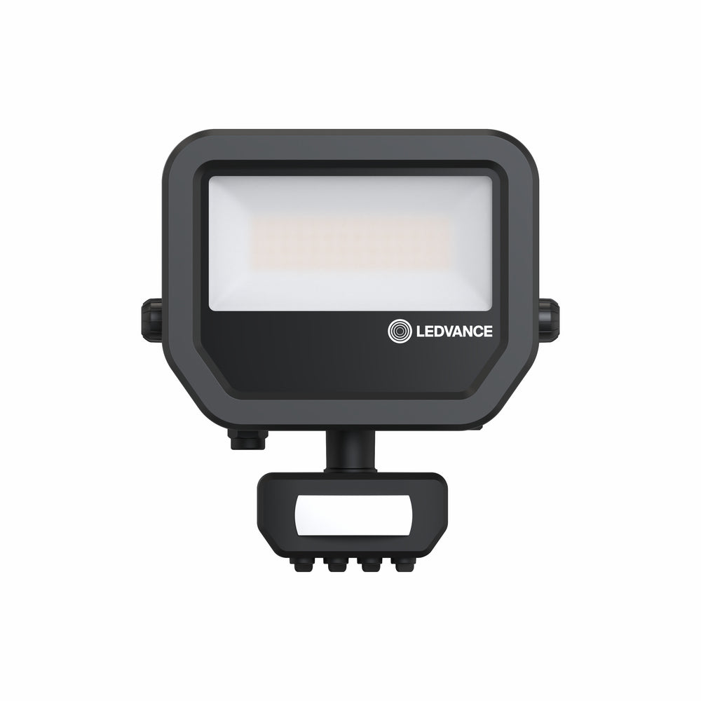 LED Projektør 17W 2200 lumen 3000K IP65 Sort med bevægelses- og lyssensor
