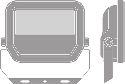LED projektør Aluminium Sort 10.5W 3000K 2400 lumen IP20 IK10 120° strålevinkel holdbar udendørs belysning