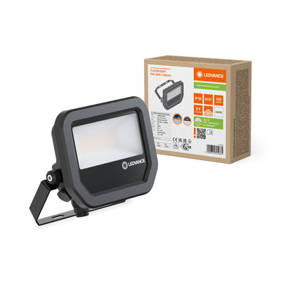 LED Projektør Aluminium Sort 8W 1200 lumen 4000K IP66 symmetrisk lysstråle