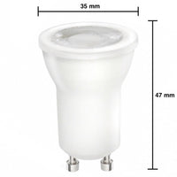 Spectrum LED GU10 MR11 pære, 2W erstatter 20W, 3000K varm hvid, 230V, 230 lumen, 45° strålevinkel, CRI 80