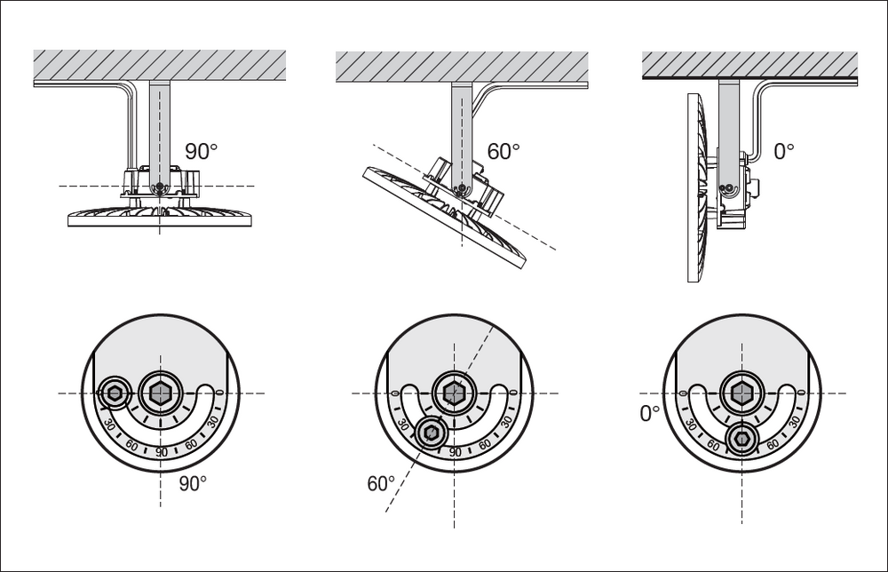 LED Highbay Gen 5 Sort Aluminium 150W 4000K 26700 lumen IP66 1-10V dæmpbar 110D