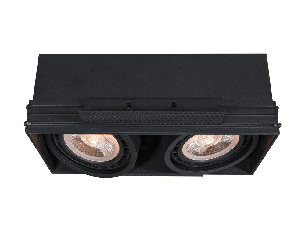 Lucide trimløs sort GU10 indbygget LED-spotlight, sømløst design