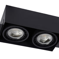 Lucide trimløs sort GU10 indbygget LED-spotlight, sømløst design