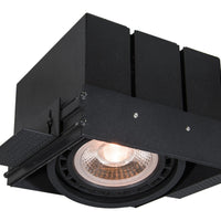 Lucide AR111 GU10 sort indbygningsspot uden kant inklusive LED pære