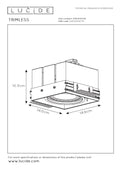Lucide AR111 GU10 sort indbygningsspot uden kant inklusive LED pære
