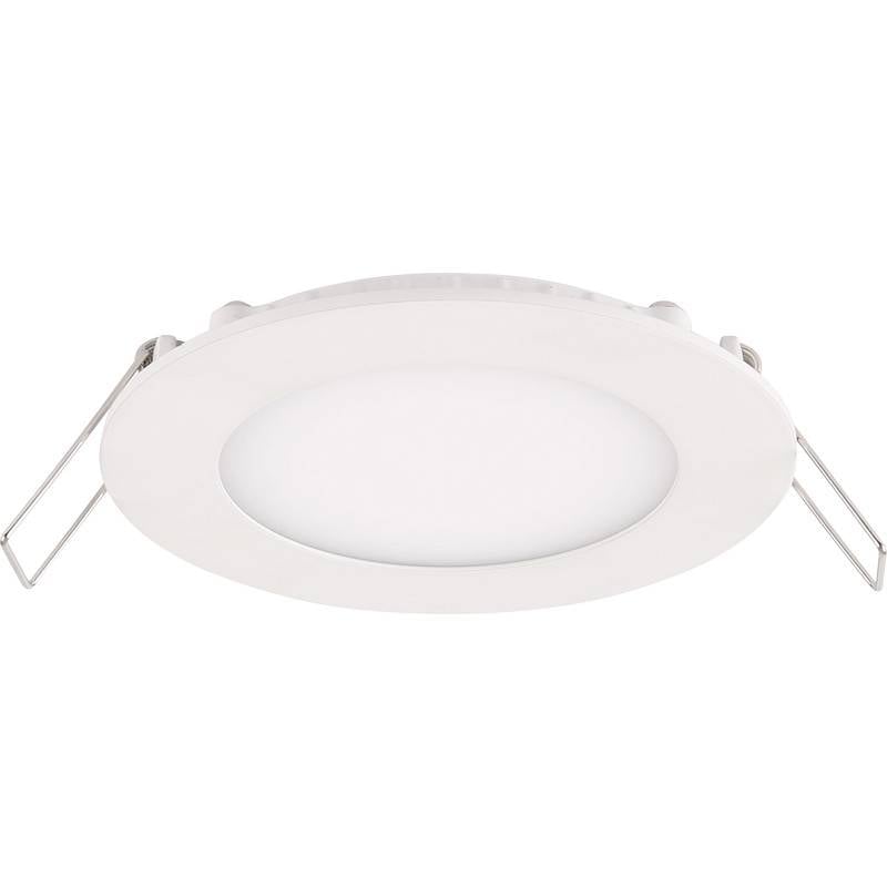 LED indbygningsspot rund aluminium 3W erstatter 25W 3000K varm hvidt lys