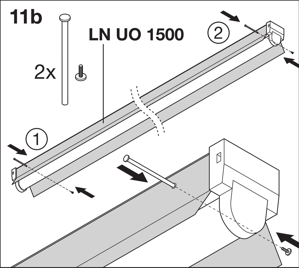 LED Montagebalk Lineær Ultra Output 46W 4000K 5500 lumen 150cm Kold Hvid