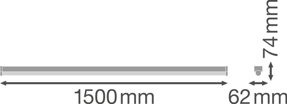 LED Montagebalk Lineær Ultra Output 46W 4000K 5500 lumen 150cm Kold Hvid