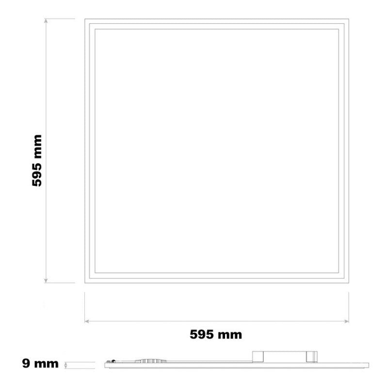 led panel 60x60cm pro slim line 36w 3000k 4320 lumen varm hvid ugr22 opal