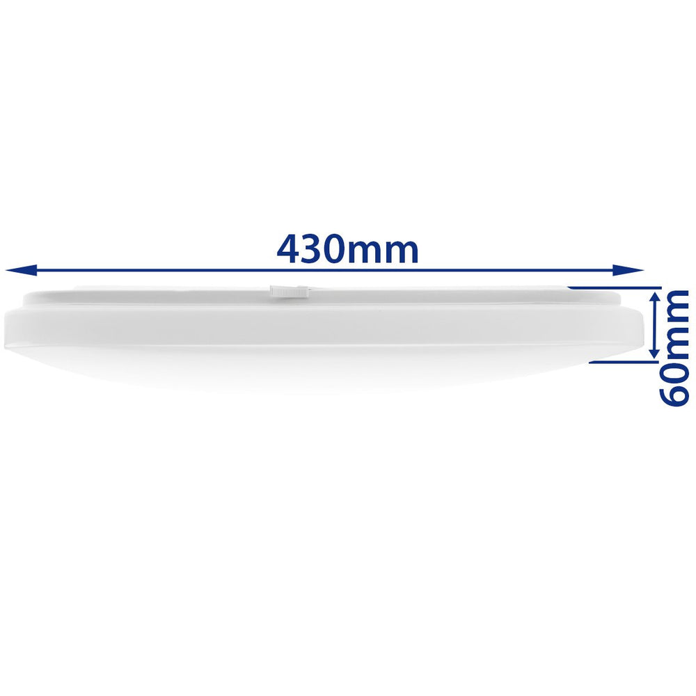 Spectrum LED loftlampe 36W 230V påbygning IP20 3000K 2600 lumen Hvidt kabinet 430x430 mm