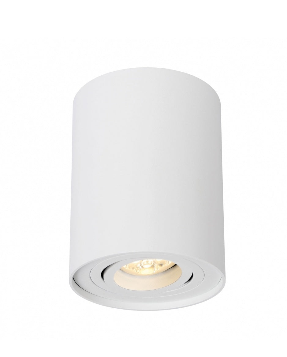 Spectrum LED ceiling spotlight CHLOE GU10, surface-mounted, White aluminum, IP20, tilt adjustable, 250V