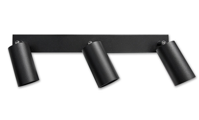Spectrum LED loftspot Bardo 3x GU10 Sort IP20 aluminiums kabinet 230V indendørs belysning