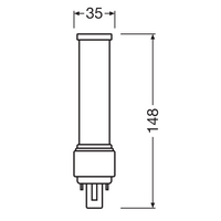 LED PLC 7W 840 Cool White G24D-2 2-Pin lamp, 230V, replaces 18W CFL, energy saving lighting for you