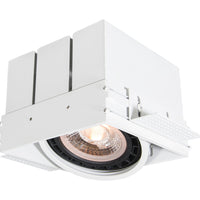Lucide indbygget spotlight uden kant 1xGU10 LED hvid