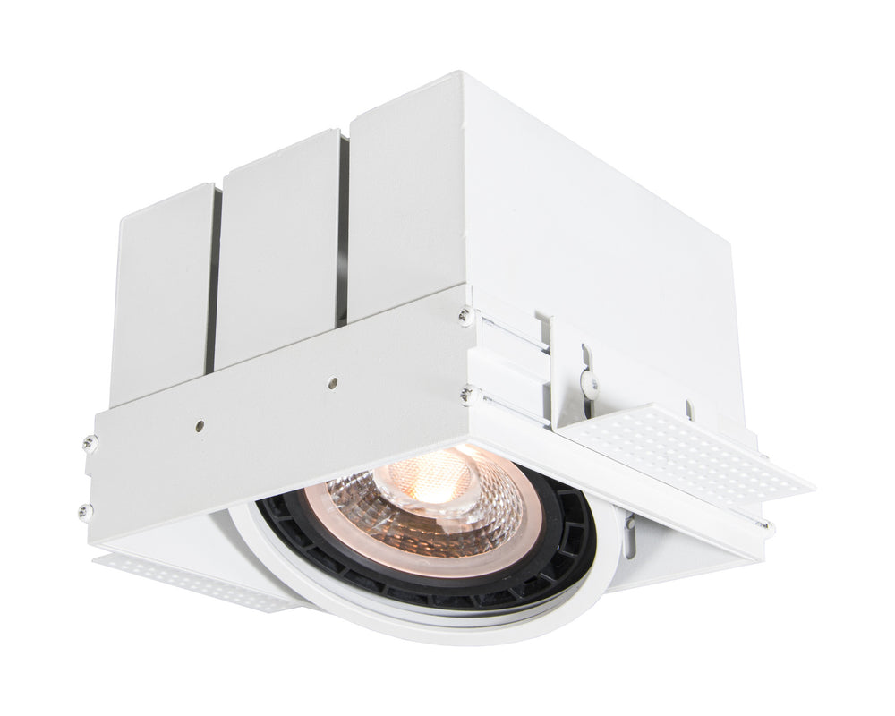 Lucide indbygget spotlight uden kant 1xGU10 LED hvid