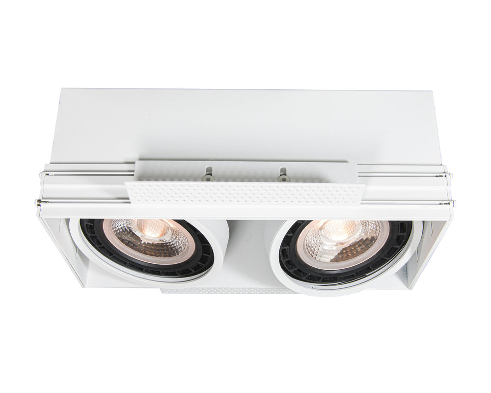 Lucide trimless indbygningsspot 2xGU10 hvid LED-lampe IP20