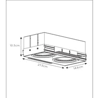Lucide trimless indbygningsspot 2xGU10 hvid LED-lampe IP20