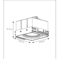 Lucide indbygget spotlight uden kant 1xGU10 LED hvid