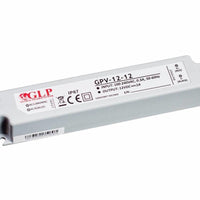 12V 12W LED strømforsyning, IP67 vandtæt, GLP