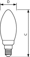 Philips LED candle bulb E14 B35 927 clear glass for home lighting efficiency