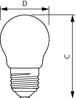 Philips CorePro LEDLuster E27 P45 2.2W 2700K Varm Hvid ikke-dæmpbar pære 250 lumen 15000t