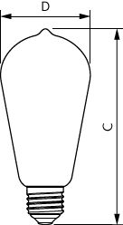 Philips MASTER Value Dekorativ LED Pære E27 ST64 4W 1800K Ravfarvet Glas Dæmpbar