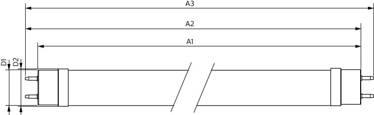 Philips MAS LEDtube VLE 1500mm T8 23W 4000K Kølig Hvid G13 3700 lumen matteret glasrør CE RoHS