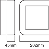 Ledvance ENDURA Style Square LED Væglampe 13.5W 3000K 220-240V IP44 IK07 Hvid Udendørs Overflademonteret
