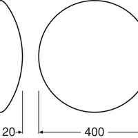 Ledvance LED Loftlampe 24W 1920 lumen 4000K Kold Hvid Ø400 IP44 Hvidt hus