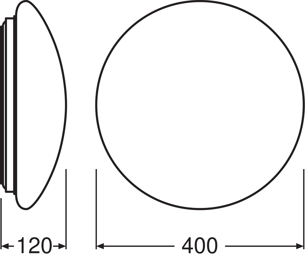 Ledvance LED Loftlampe 24W 1920 lumen 4000K Kold Hvid Ø400 IP44 Hvidt hus