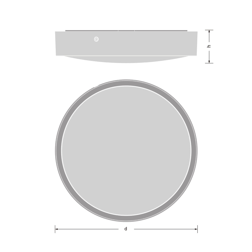 Ledvance LED Skotlampe Rund 300mm 17W IP65 IK10 2270 lumen 3000K 4000K Sort Overflademonteret Udendørs Lampe