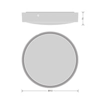 Ledvance LED Skotlampe Rund 300mm 17W IP65 IK10 2270 lumen 3000K 4000K Sort Overflademonteret Udendørs Lampe