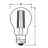 Ledvance LED Classic A E27 pære 2.2W 2700K dæmpbar 470 lumen klart glas 40W ækvivalent varm hvid