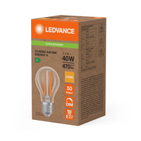 Ledvance LED Classic A E27 pære 2.2W 2700K dæmpbar 470 lumen klart glas 40W ækvivalent varm hvid