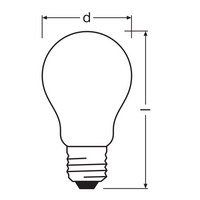 Ledvance LED Classic A Mat E27 Dæmpbar Pære 2.2W 2700K 470 lumen 220-240V Energiklasse A