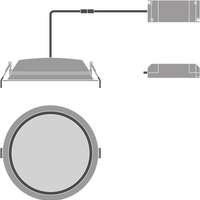Ledvance LED downlight 200mm 20W/25W/30W 3000K/4000K 2400-3600 lumens CRI 90 IP44/IP20 White aluminum