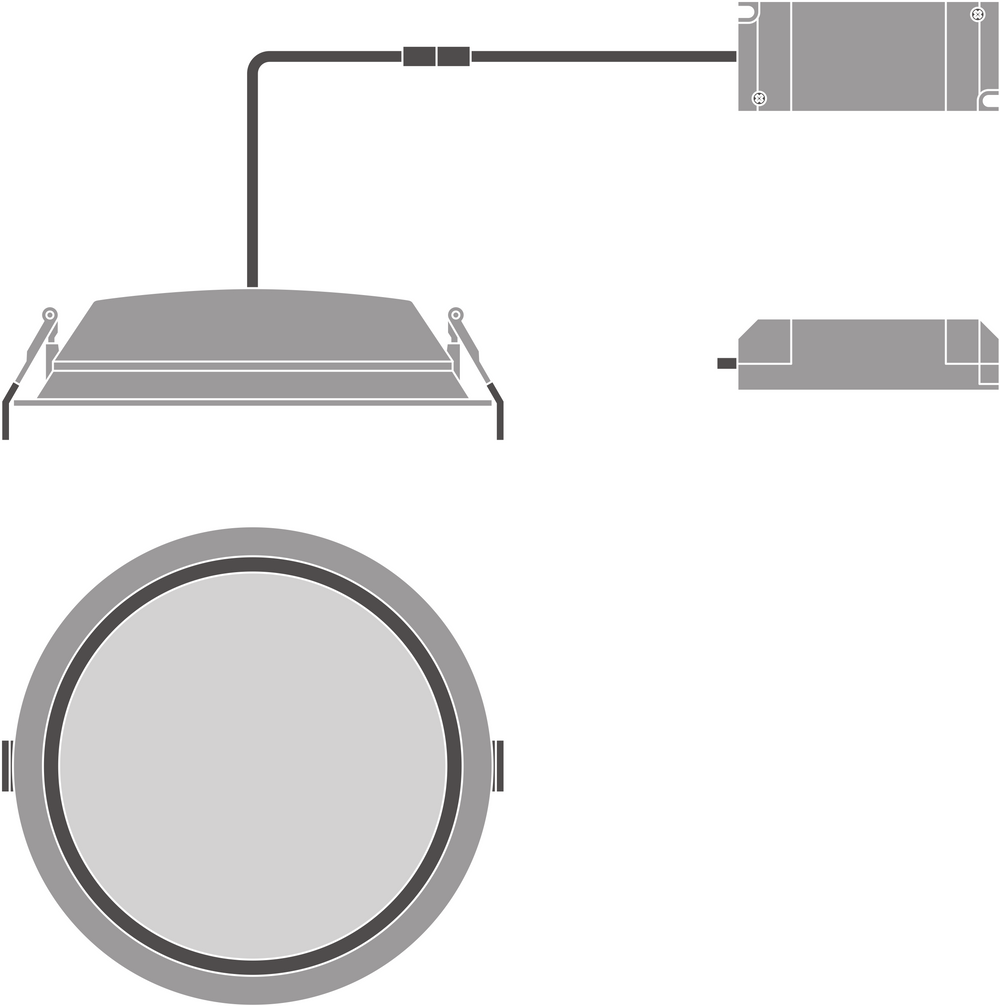Ledvance LED Downlight ALU 200 35W 3000K Indbygget Loft Hvid IP44/IP20 2975 lumen 215mm