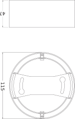 Ledvance LED Downlight IP44 8W 4000K 800 lumen Hvid Indbygget Loftlampe 115mm Udsnit